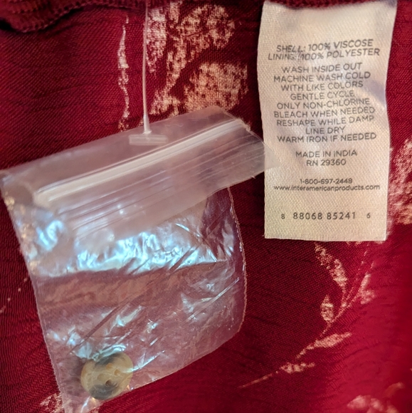 NWT Dip Red Floral Midi Dress Large - Picture 5 of 6